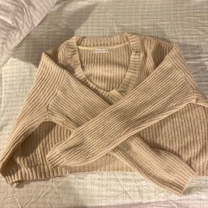Full Tilt V Neck Cream Sweater